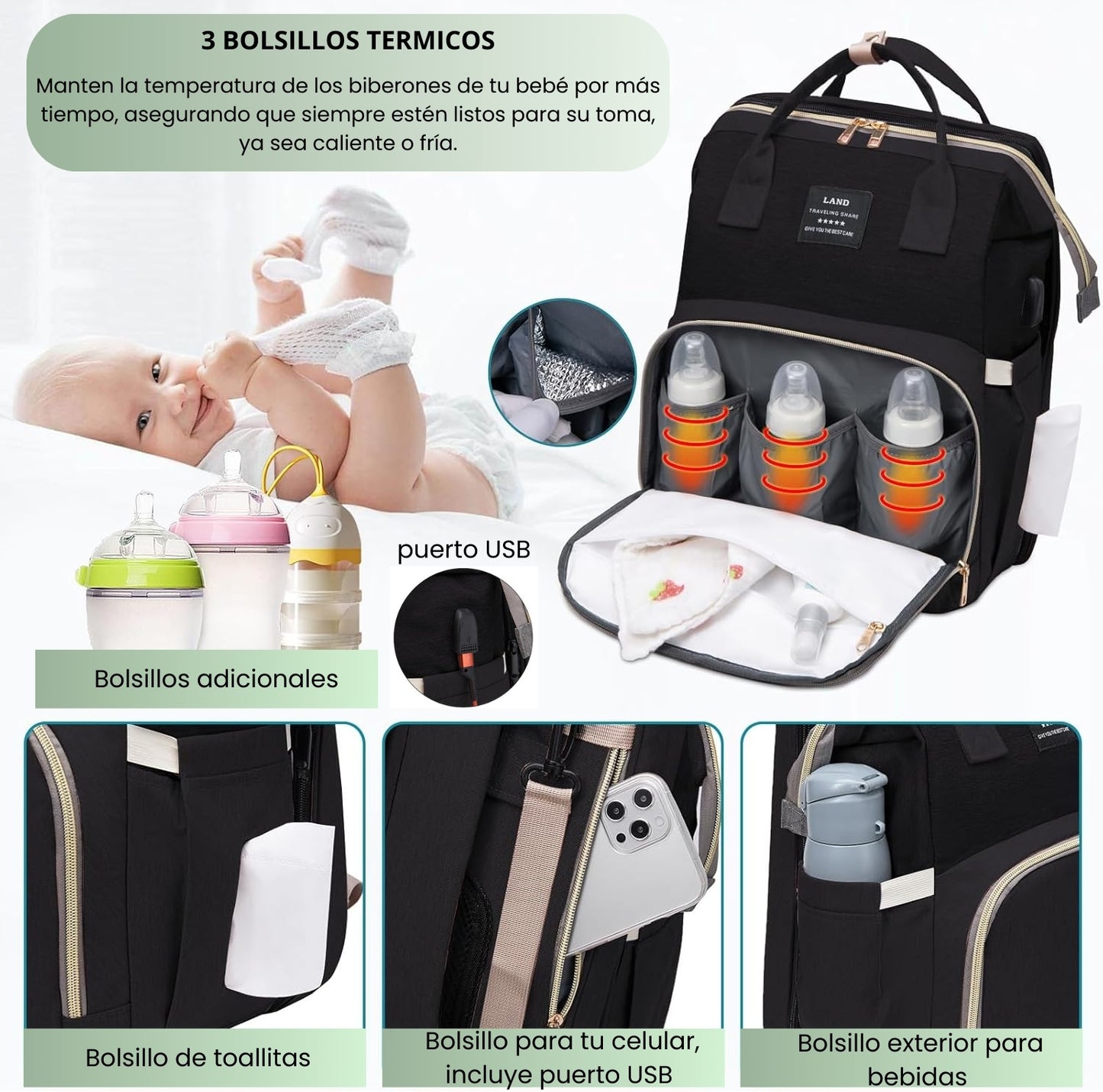 PAÑALERA TIPO CUNA MULTIUSOS + ENVÍO GRATIS