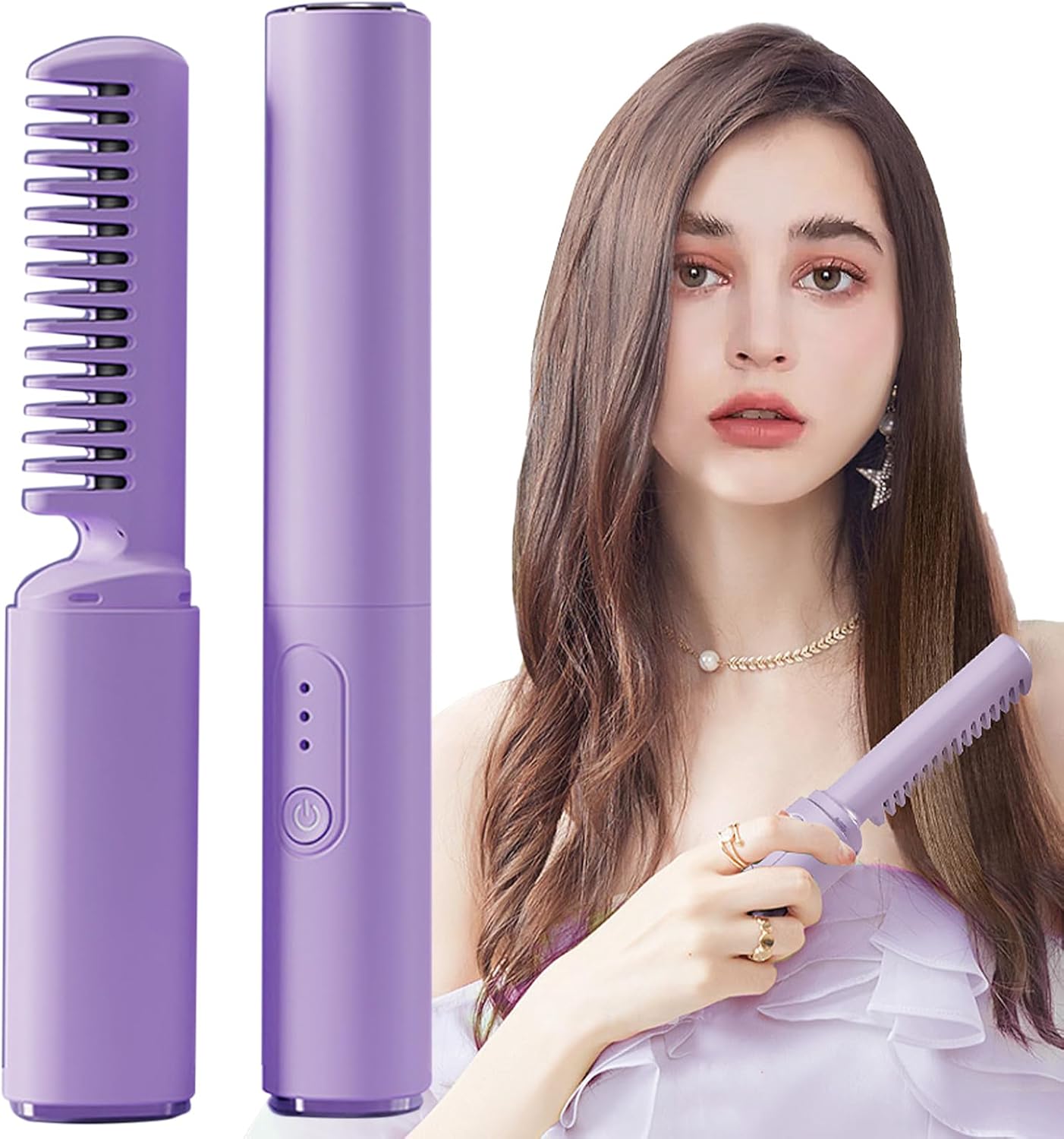 MINI PEINE ALISADOR INALAMBRICO GLOWLISS™DEJA TU PELO SUAVE, BRILLANTE Y PERFECTAMENTE ORGANIZADO EN SEGUNDOS."