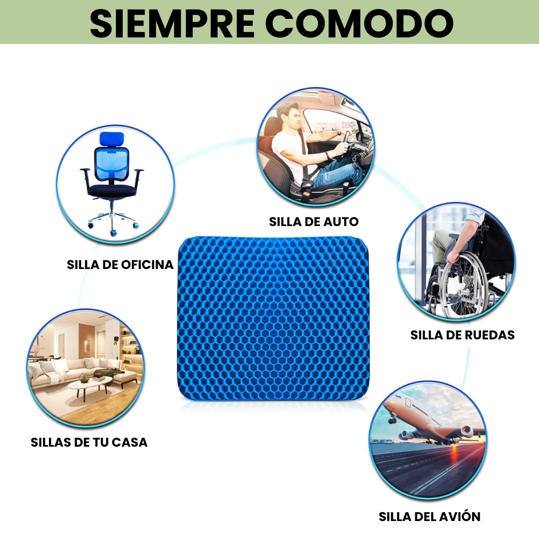 COJÍN EN GEL ERGOSEAT™️EL SECRETO PARA ELIMINAR EL DOLOR DE ESPALDA Y CADERAS + EBOOK GRATIS