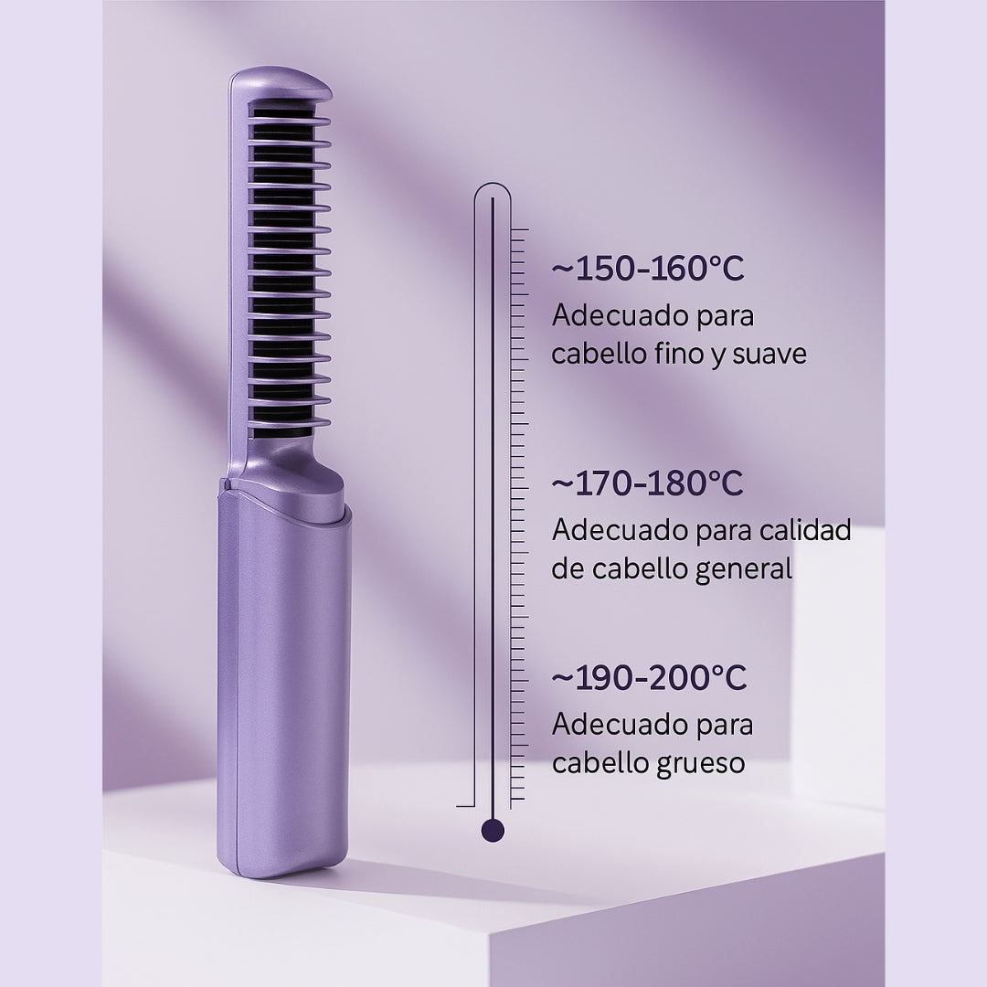 MINI PEINE ALISADOR INALAMBRICO GLOWLISS™DEJA TU PELO SUAVE, BRILLANTE Y PERFECTAMENTE ORGANIZADO EN SEGUNDOS."