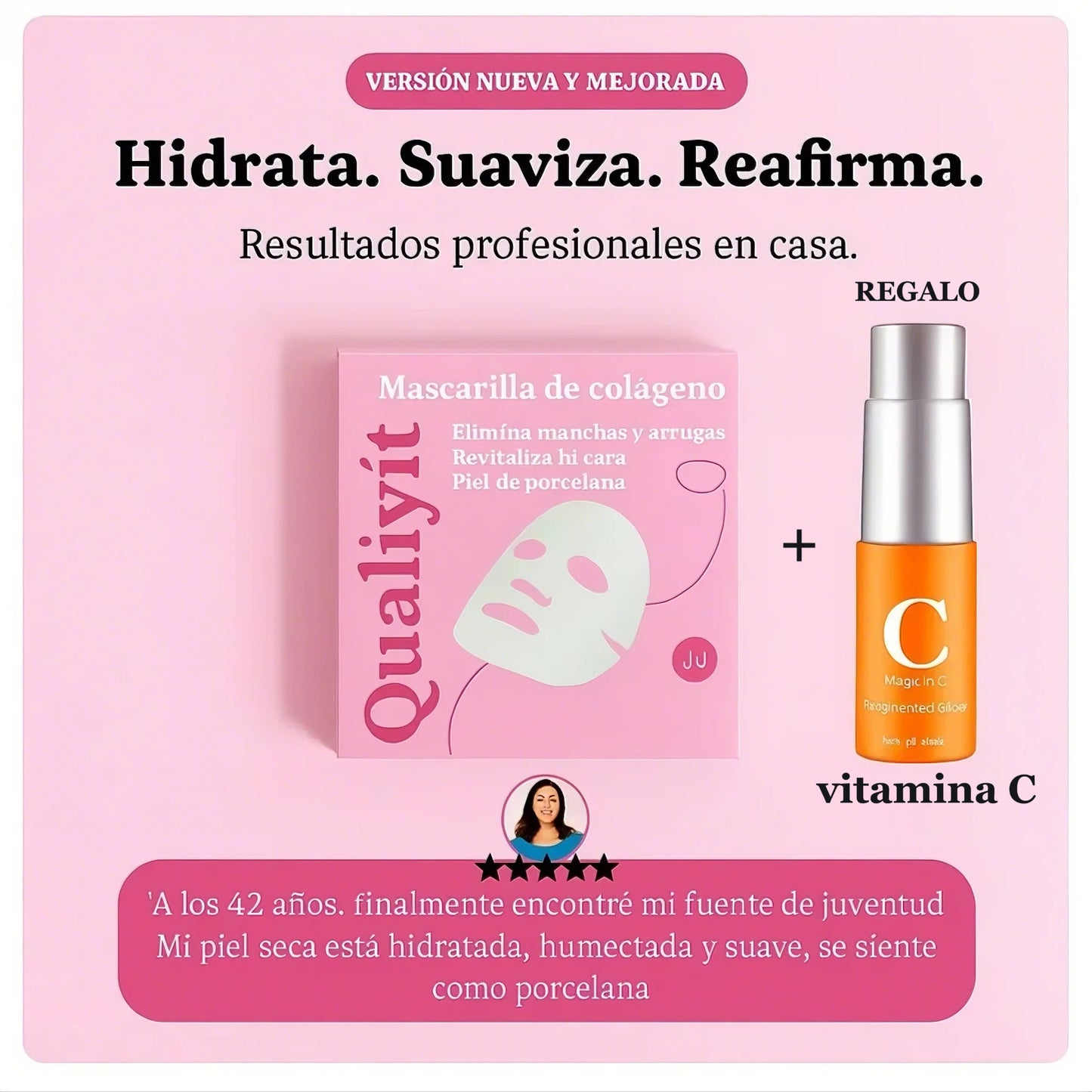 QUALITYVITAL™️ELIMINA ARRUGAS E IMPERFECCIONES DE TU ROSTRO EN POCOS DÍAS + VITAMINA C DE REGALO 🎁 + ENVÍO GRATIS - 50% DE DESCUENTO