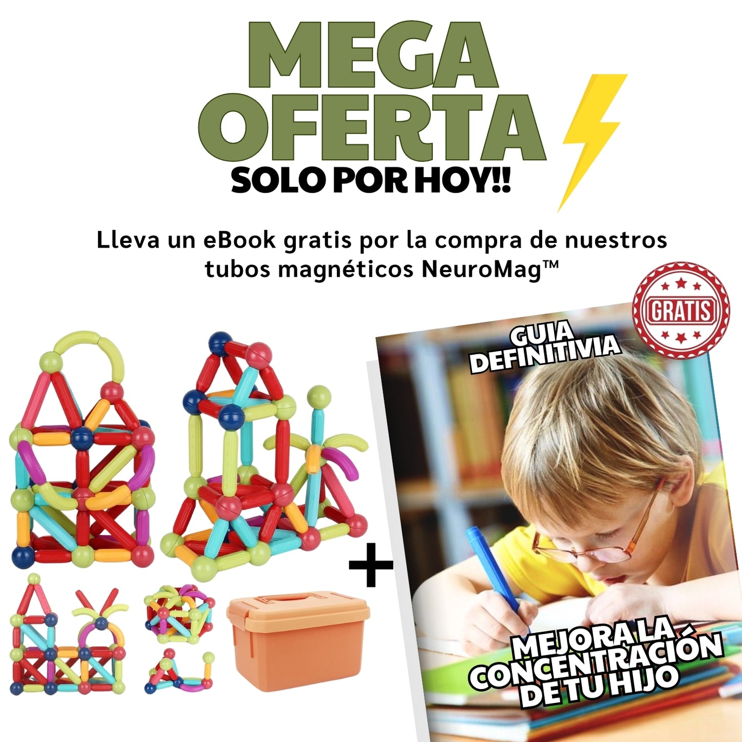 TUBOS MAGNETICOS NEUROMAG™️ PARA EL DESARROLLO TEMPRANO DE TU HIJO + EBOOK GRATIS SOLO POR HOY 🔥