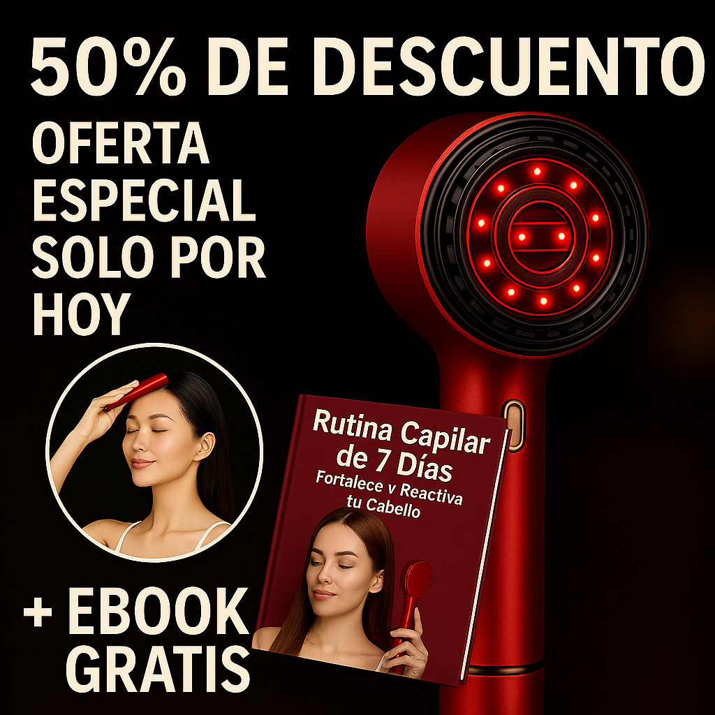 CEPILLO MASAJEADOR ELÉCTRICO 2 EN 1 HAIRLUXE™ + ENVÍO GRATIS + EBOOK DE REGALO🎁