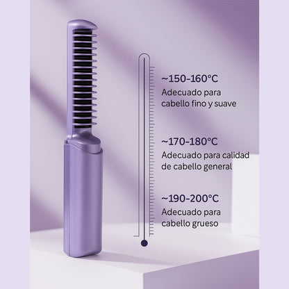 MINI PEINE ALISADOR INALAMBRICO GLOWLISS™DEJA TU PELO SUAVE, BRILLANTE Y PERFECTAMENTE ORGANIZADO EN SEGUNDOS."