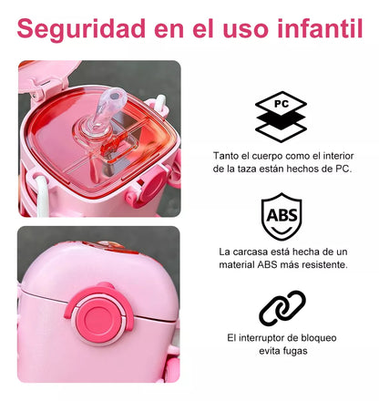 TERMO DE AGUA EN FORMA DE AUTOBUS PLAYSIP™ EL JUGUETE PERFECTO PARA TU HIJO ¡MIENTRAS SE HIDRATA CON DIVERSIÓN!